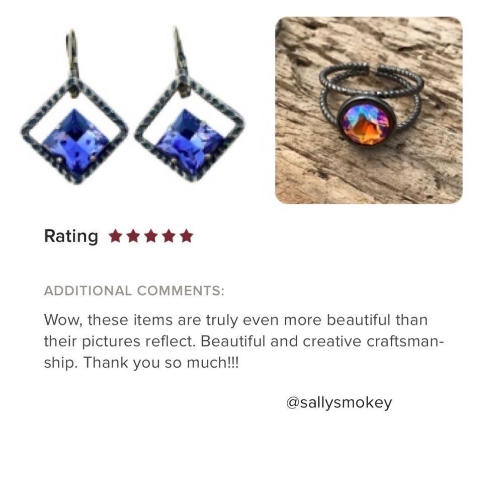 Handcrafted earrings with Swarovski crystal