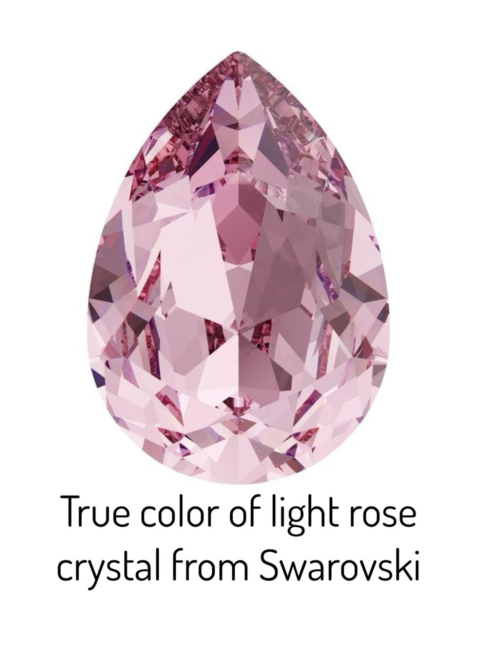 Handcrafted earrings with light rose Swarovski crystal