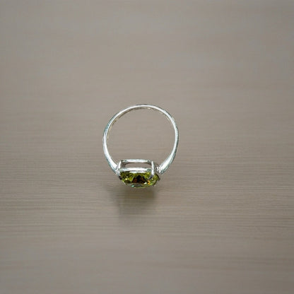 Handcrafted sparkly ring made with Swarovski citrus crystal size 7