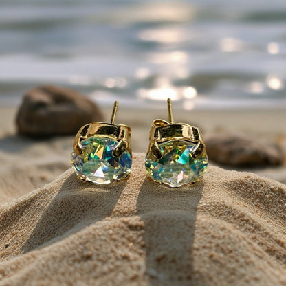 Handcrafted earrings with very sparkly Swarovski crystal