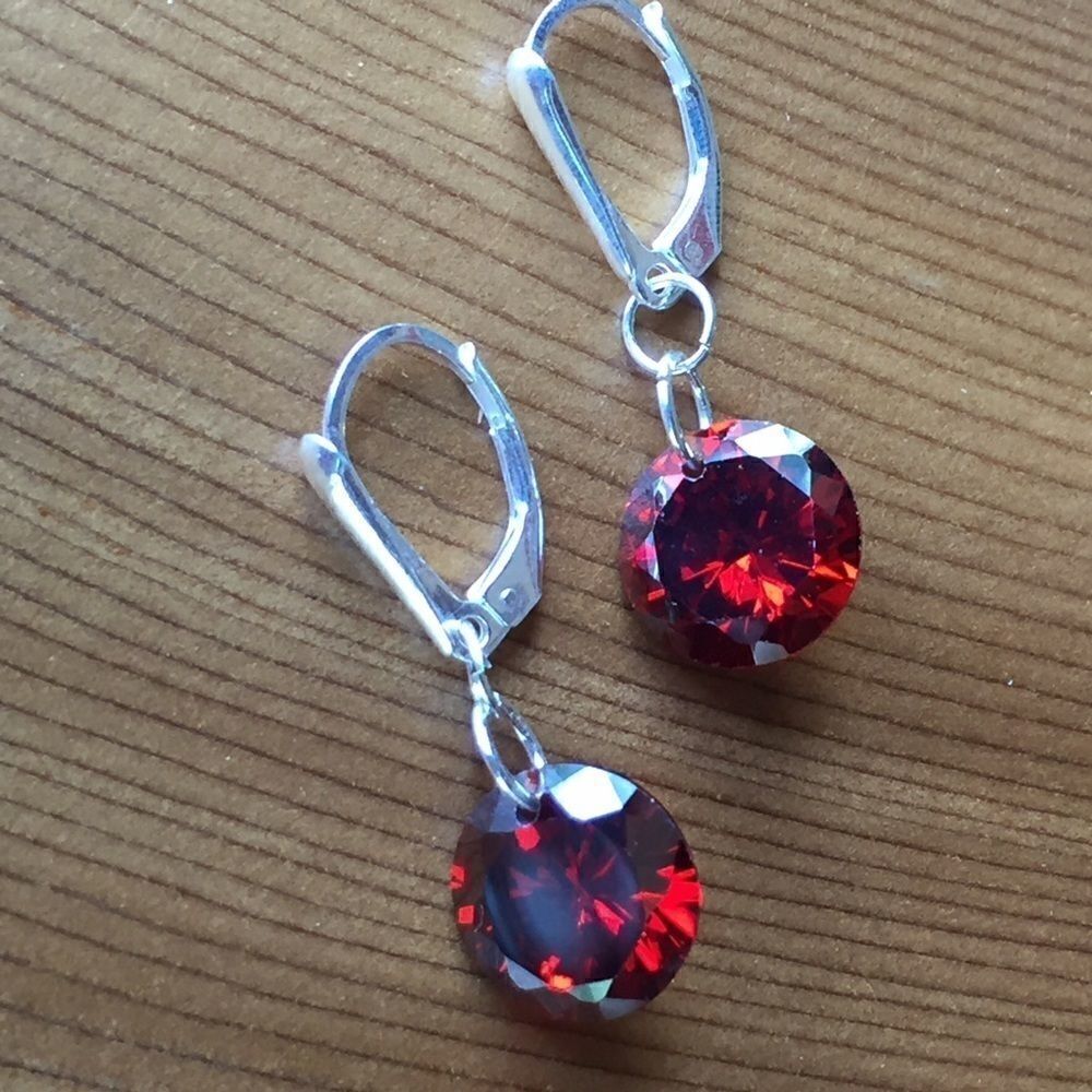 Handcrafted CZ And Sterling Earrings
