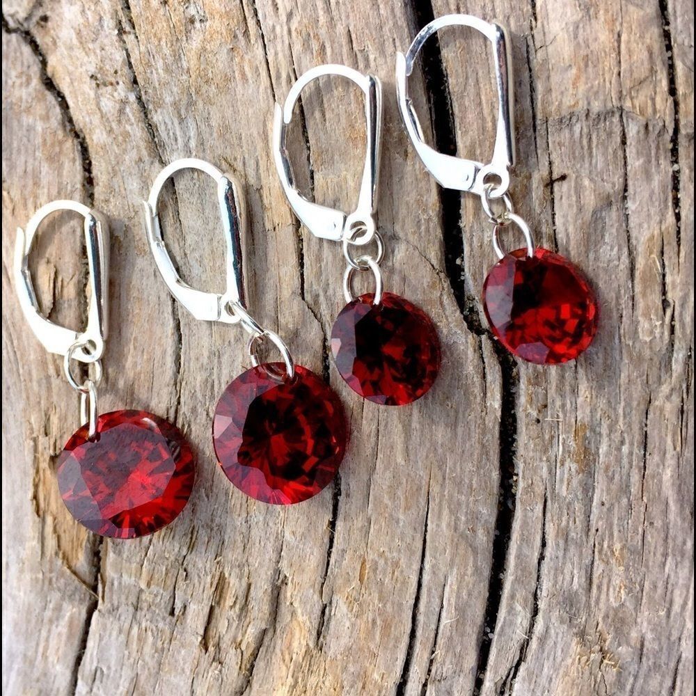 Handcrafted CZ And Sterling Earrings