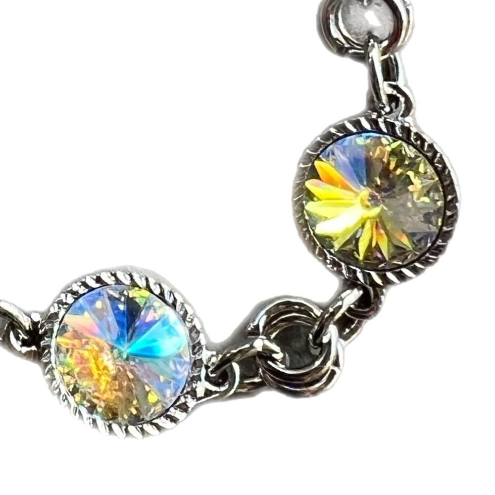 Handcrafted bracelet with colorful Tears of Isis Swarovski crystals