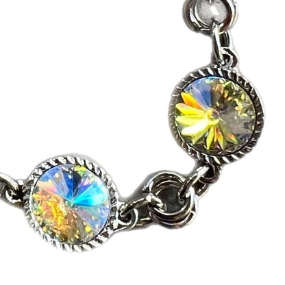 Handcrafted bracelet with colorful Tears of Isis Swarovski crystals