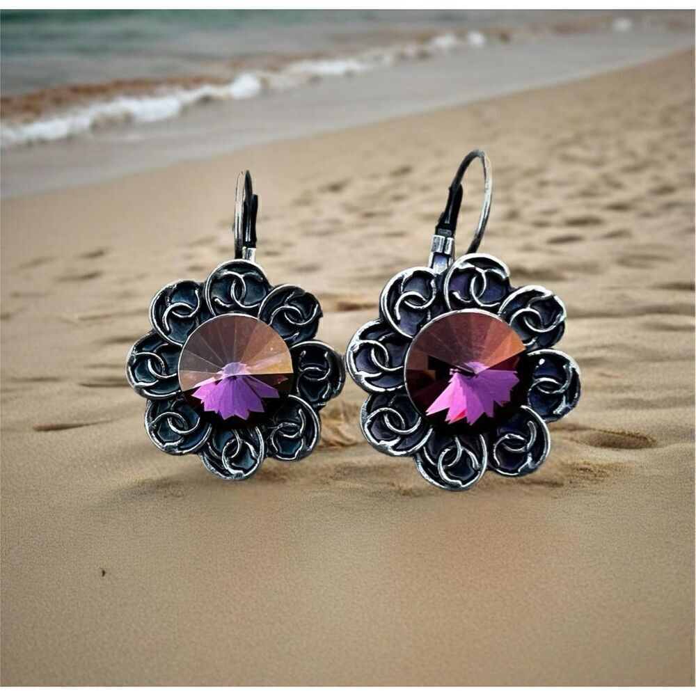 Handcrafted Earrings with Swarovski Crystal