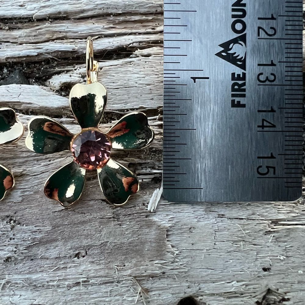 Handcrafted earrings with sparkly Aurora crystal