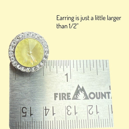 Handcrafted earrings with light vitrail Swarovski crystal