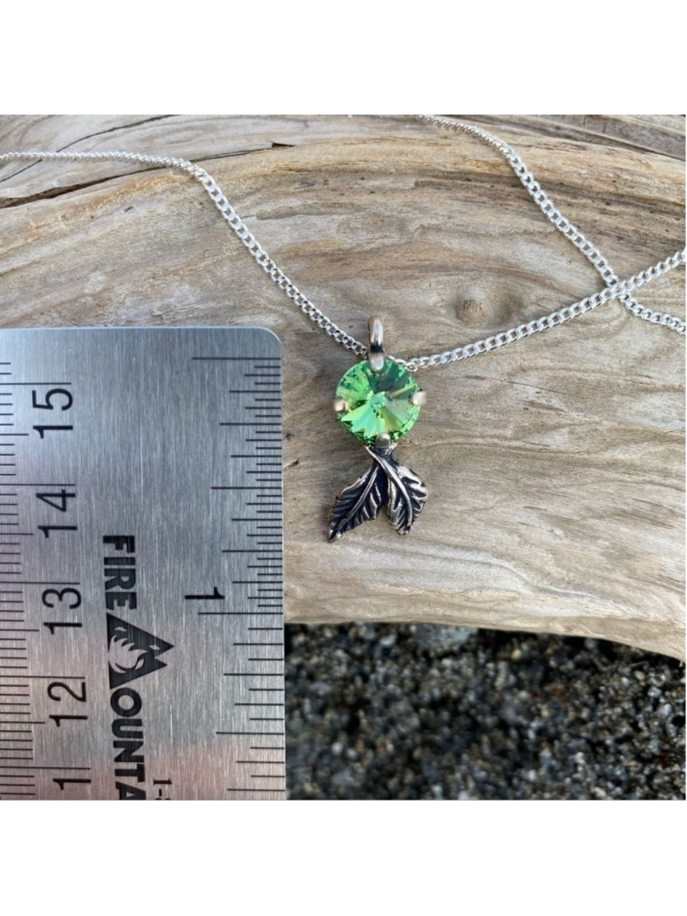 Handcrafted Necklace with Swarovski Crystal and Chain