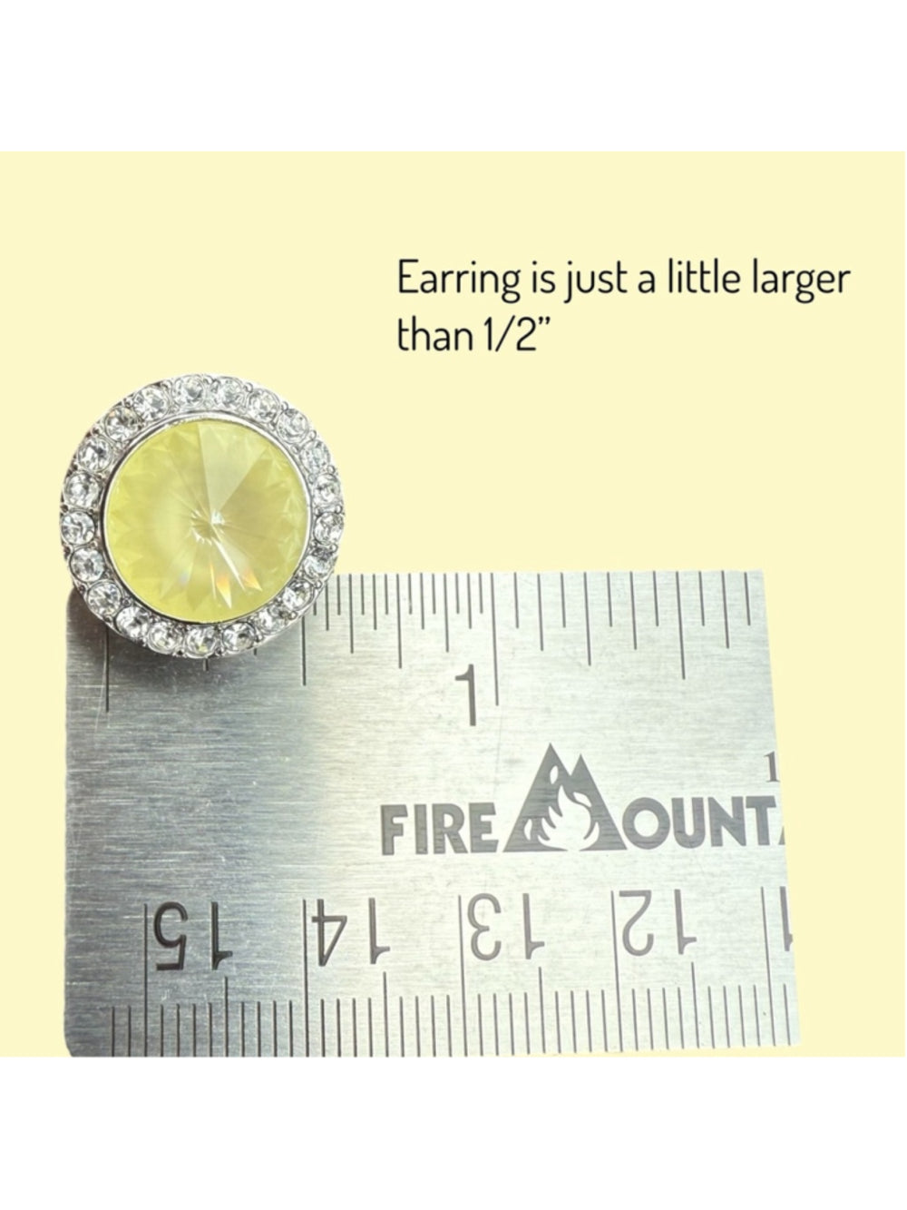 Handcrafted earrings with soft yellow Swarovski crystal