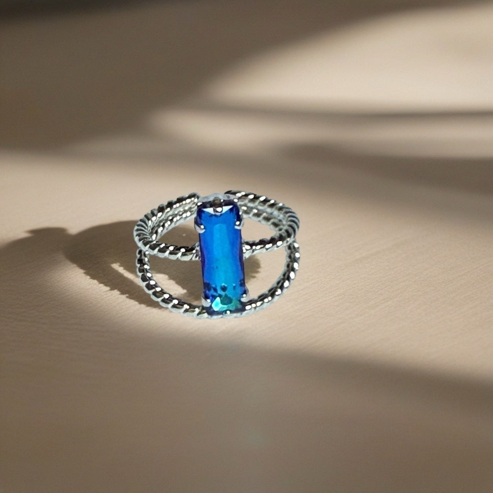Handcrafted sparkly ring made with quality Austrian crystal adjustable