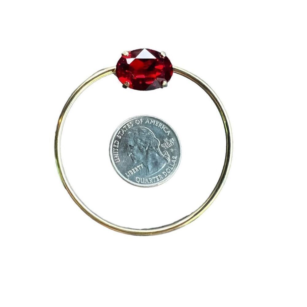 Handcrafted earrings with red Swarovski crystal
