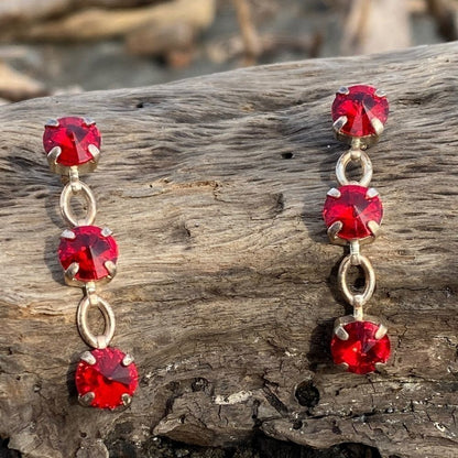 Handcrafted earrings with Swarovski crystal
