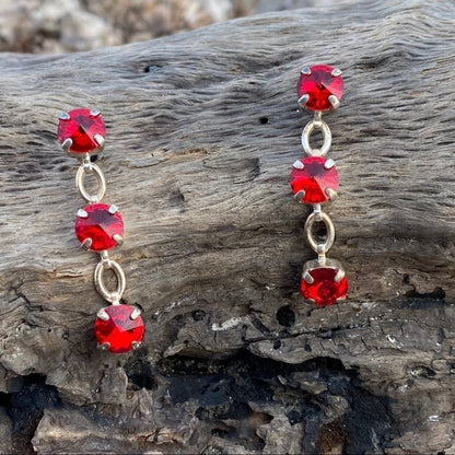Handcrafted earrings with Swarovski crystal