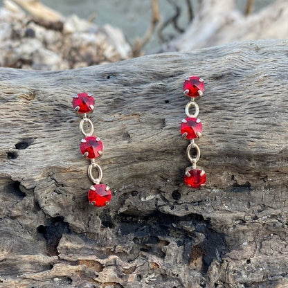 Handcrafted earrings with Swarovski crystal