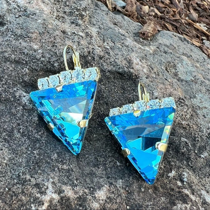 Handcrafted earrings with Swarovski crystal