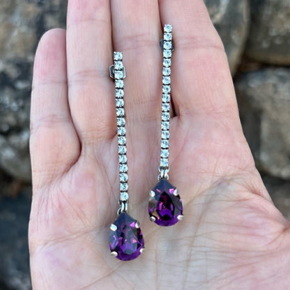 Handcrafted earrings with Swarovski crystal