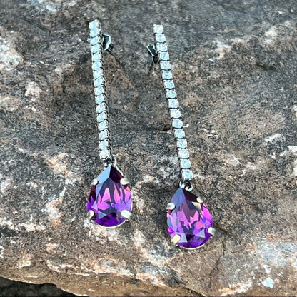 Handcrafted earrings with Swarovski crystal