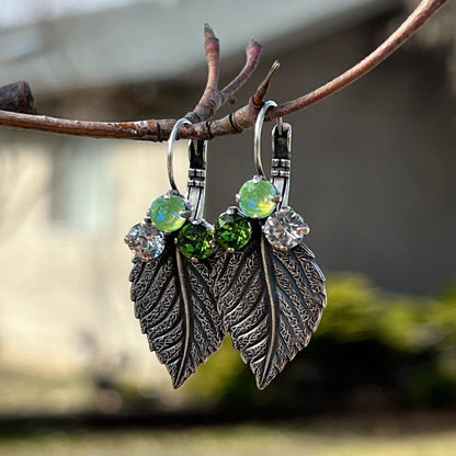 Handcrafted earrings with Swarovski crystal