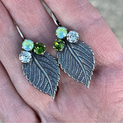 Handcrafted earrings with Swarovski crystal