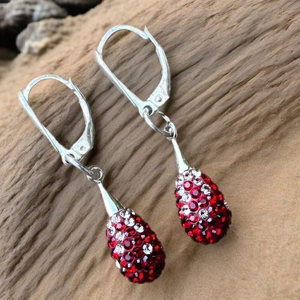 Handcrafted Pave Earrings w/ Swarovski