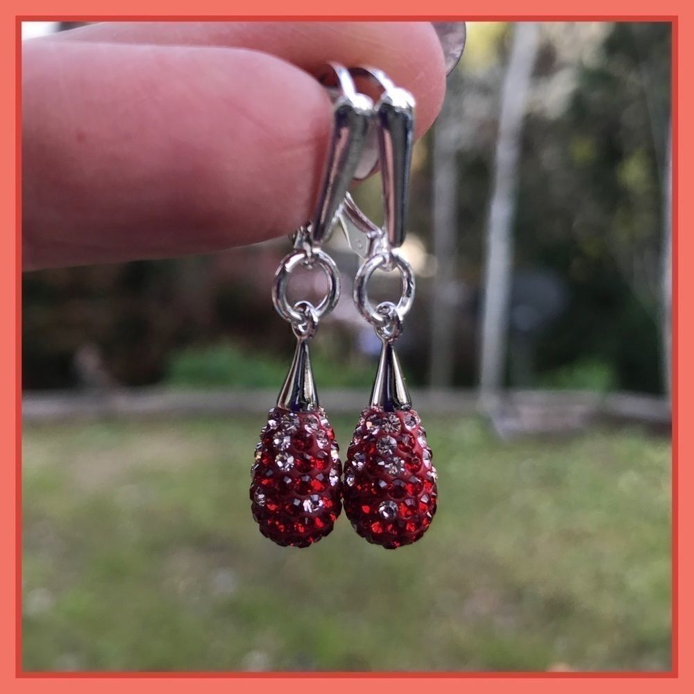 Handcrafted Pave Earrings w/ Swarovski