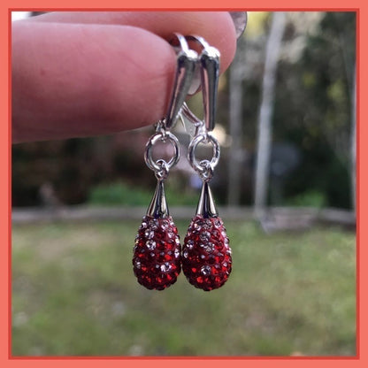 Handcrafted Pave Earrings w/ Swarovski