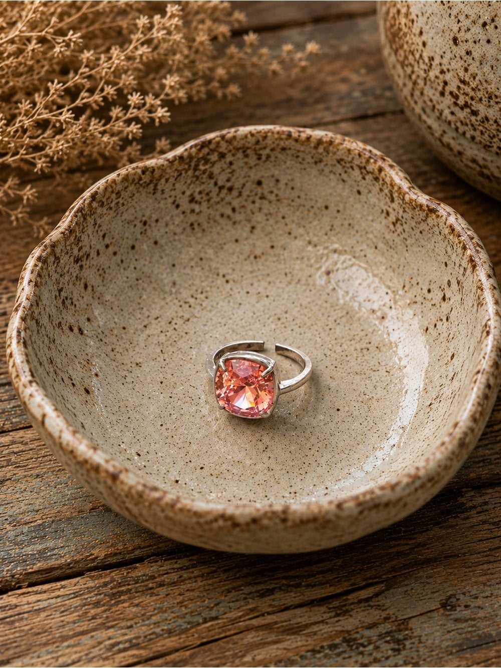 Handcrafted sparkly ring made with Swarovski crystal adjustable fit