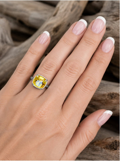 Handcrafted sparkly ring made with Swarovski crystal adjustable fit