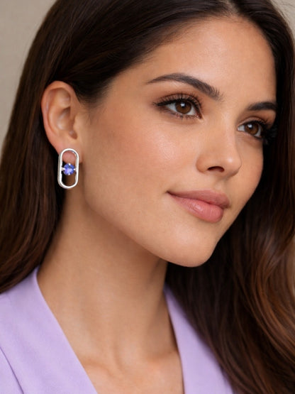 Handcrafted earrings with Swarovski crystal