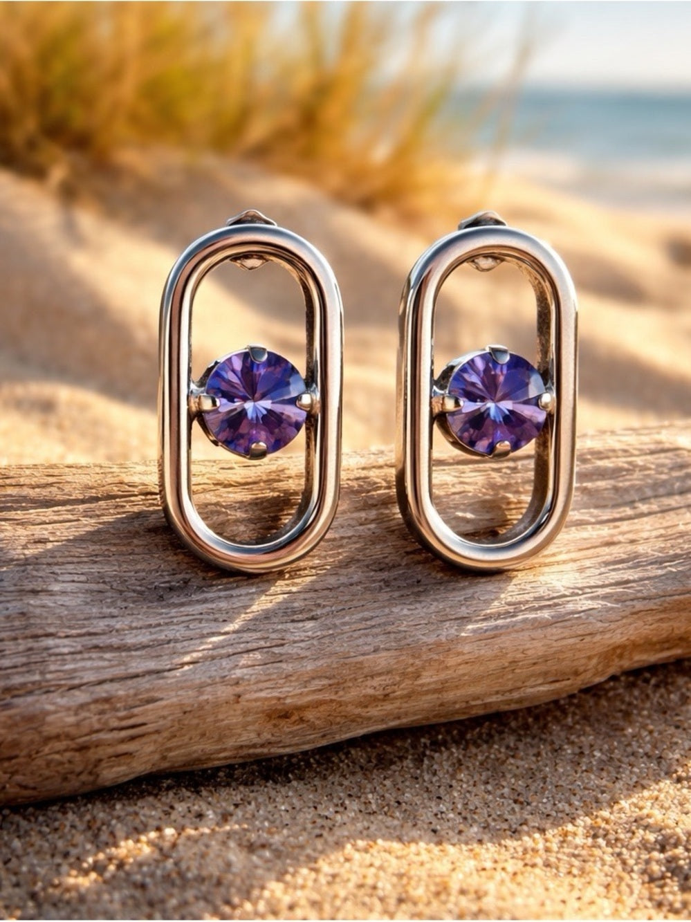 Handcrafted earrings with Swarovski crystal