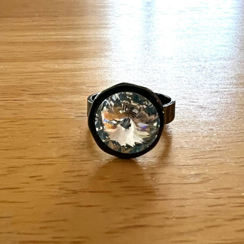 Handcrafted sparkly ring made with Swarovski crystal adjustable fit