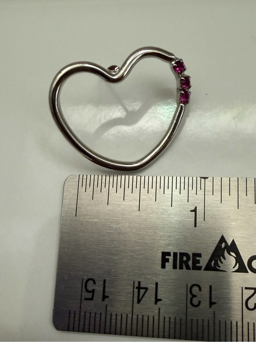 Handcrafted Fuchsia Crystal Heart Earrings | Silver | Romantic Minimalist