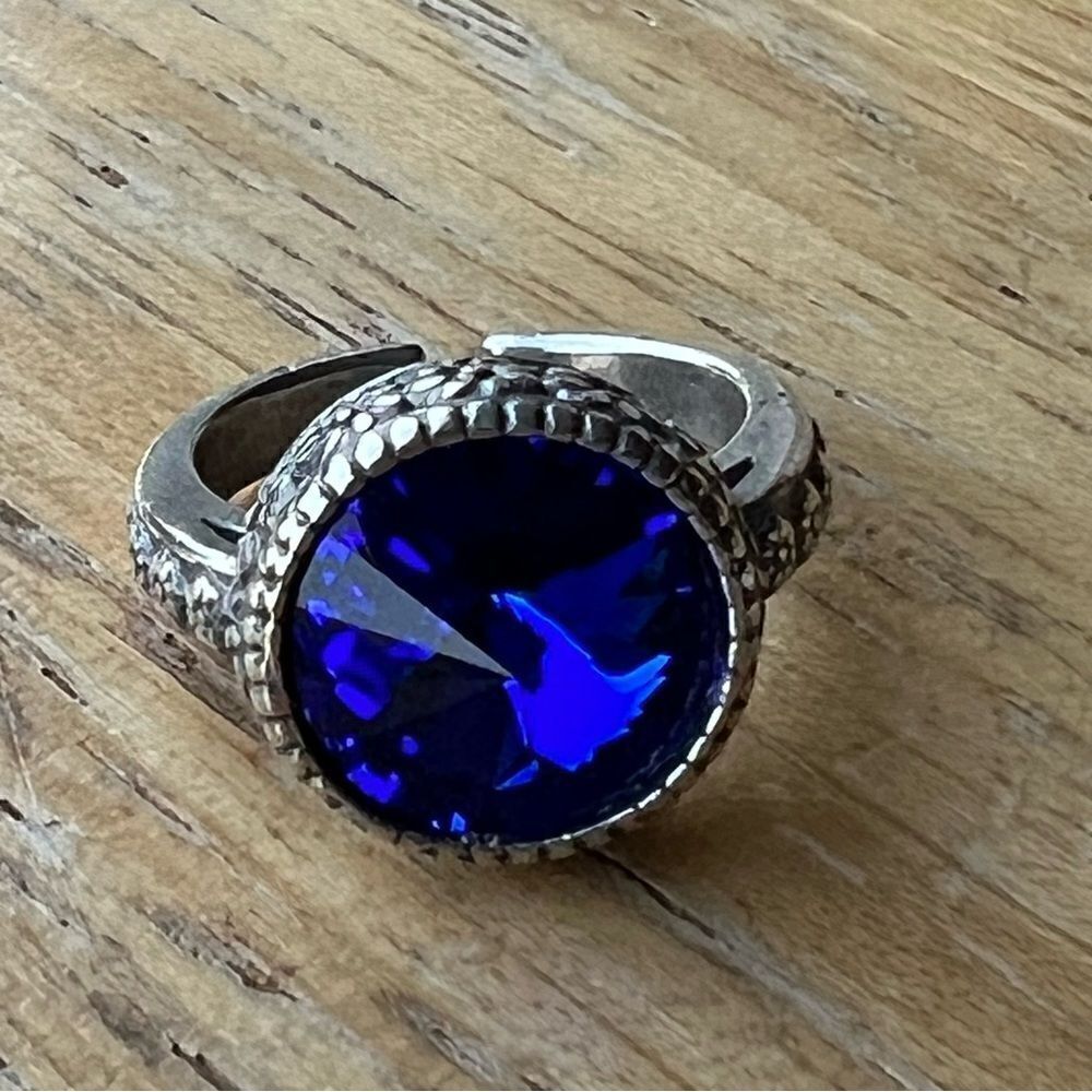 Sparkly ring made with Swarovski crystal adjustable fit handcrafted