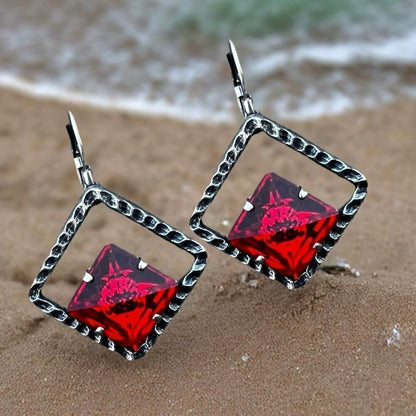 Handcrafted earrings with Swarovski crystal