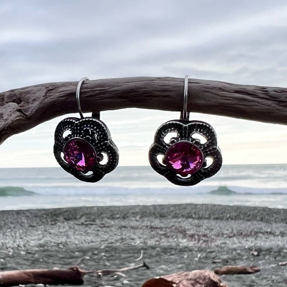 Handcrafted Earrings with sparkly Austrian crystal
