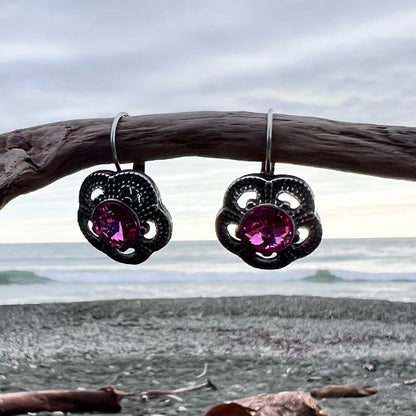 Handcrafted Earrings with sparkly Austrian crystal