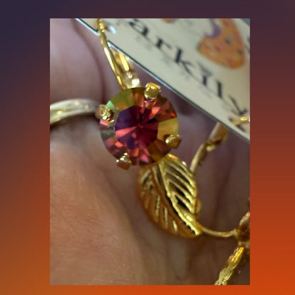 Handcrafted earrings with Swarovski crystal
