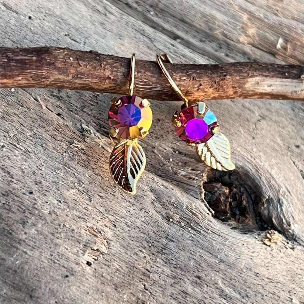 Handcrafted earrings with Swarovski crystal