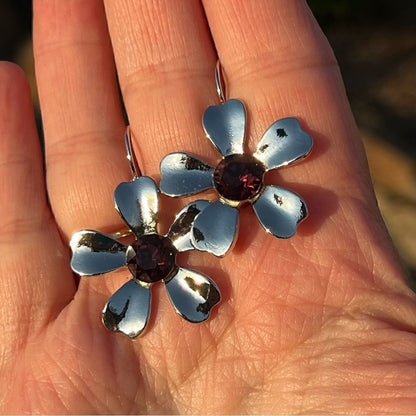 Handcrafted earrings with Swarovski crystal