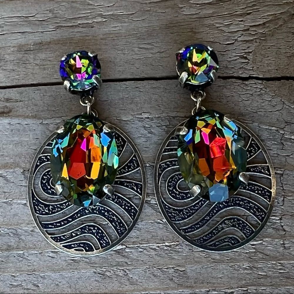 Handcrafted Earrings with Swarovski Crystal
