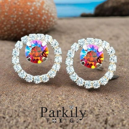Handcrafted earrings with Swarovski crystal