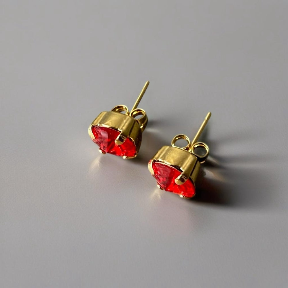 Handcrafted petite stud earrings with Swarovski crystal