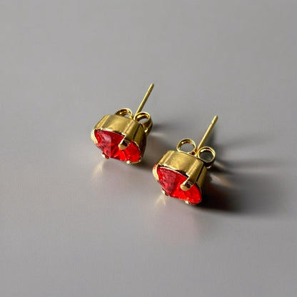 Handcrafted petite stud earrings with Swarovski crystal