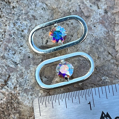 Handcrafted earrings with AB Swarovski crystal
