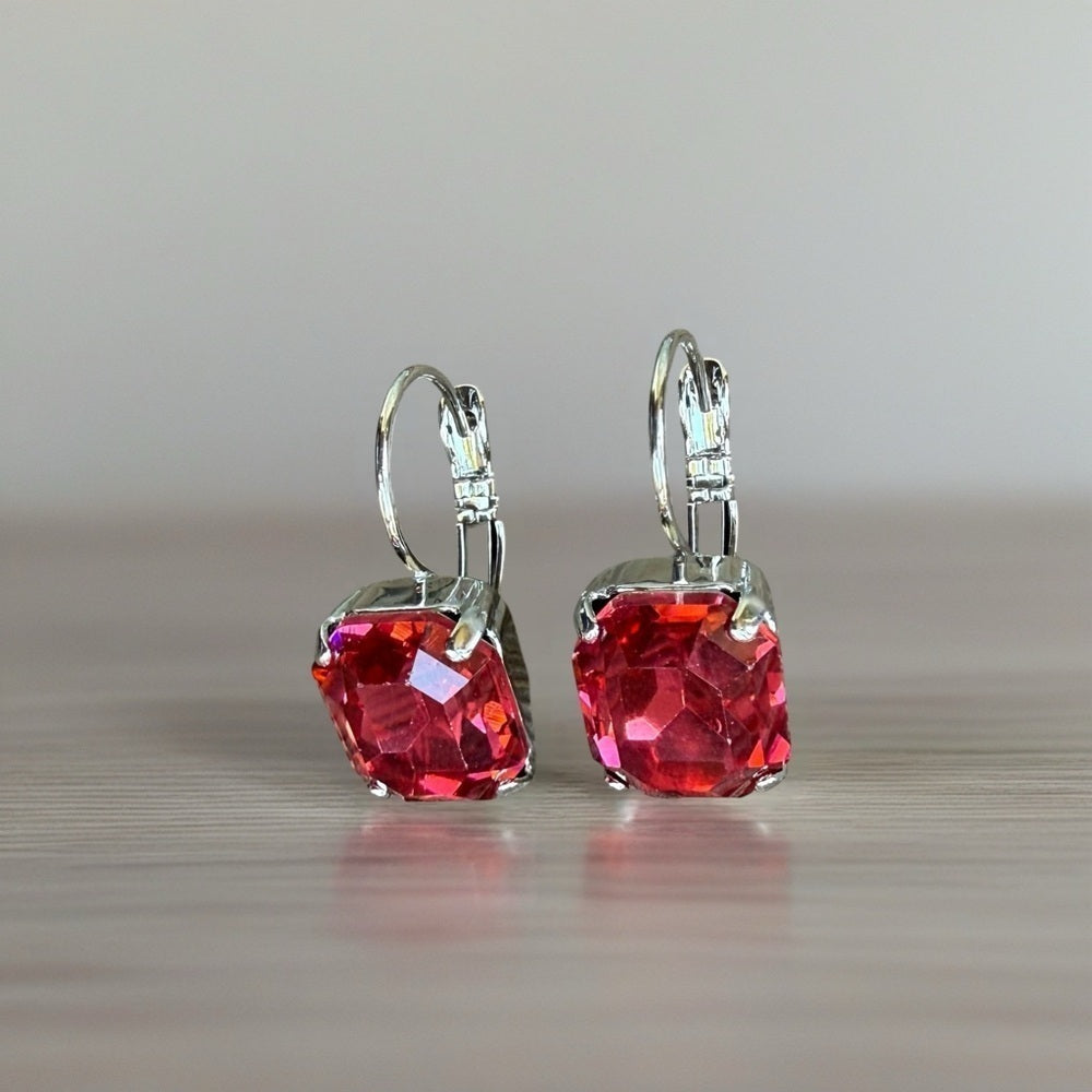 Handcrafted earrings with sparkly Austrian crystal