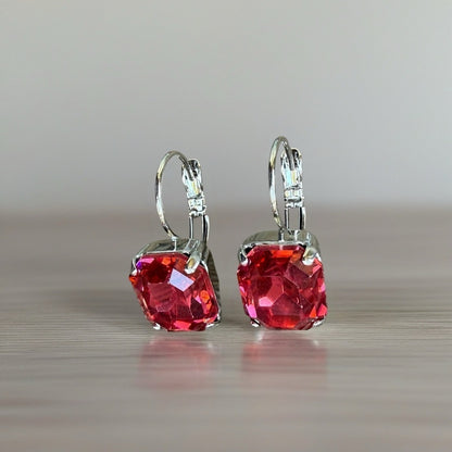 Handcrafted earrings with sparkly Austrian crystal