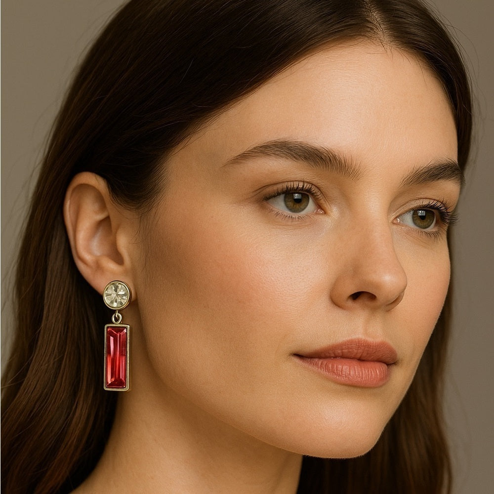 Handcrafted earrings with Austrian crystal