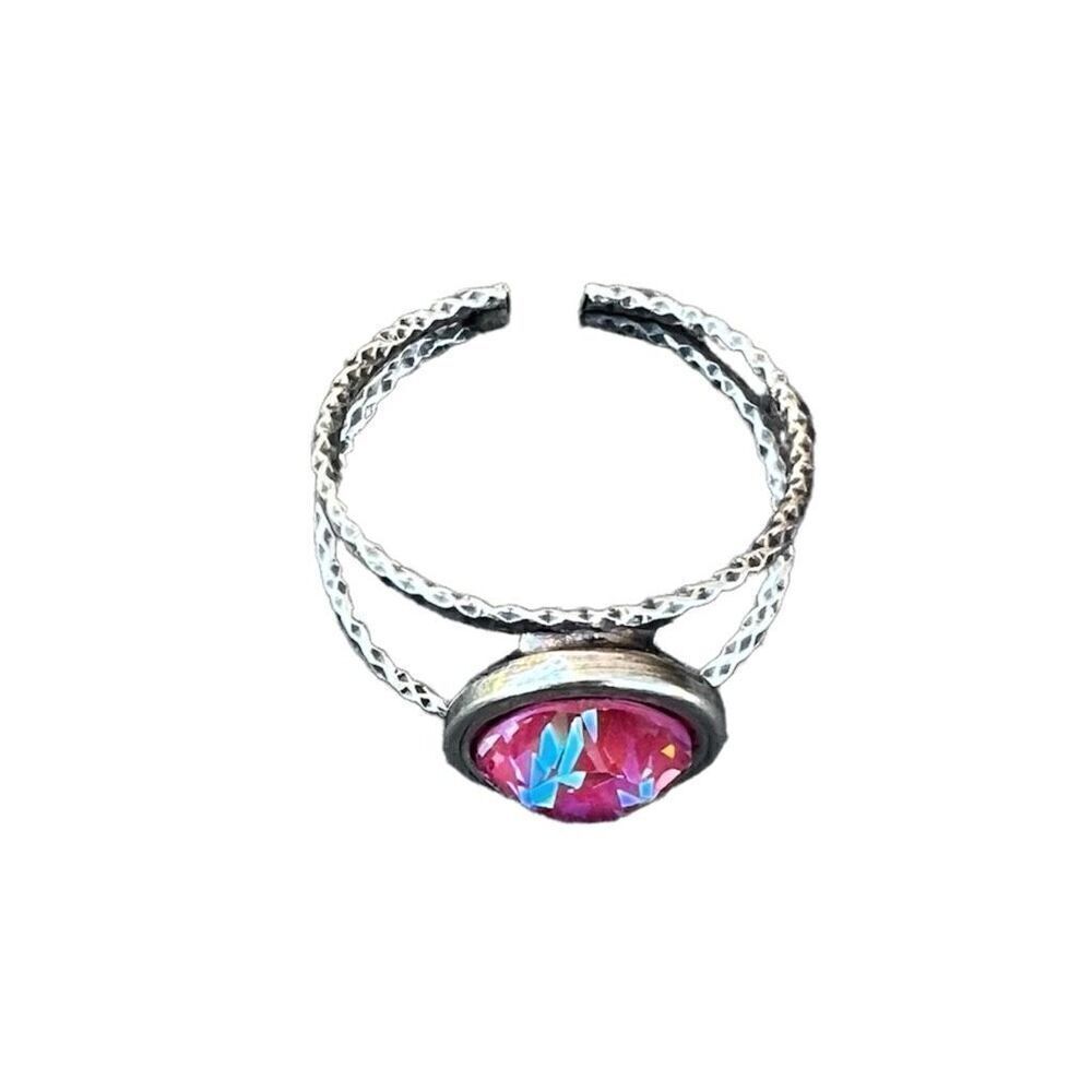Handcrafted sparkly ring made with Swarovski crystal adjustable fit