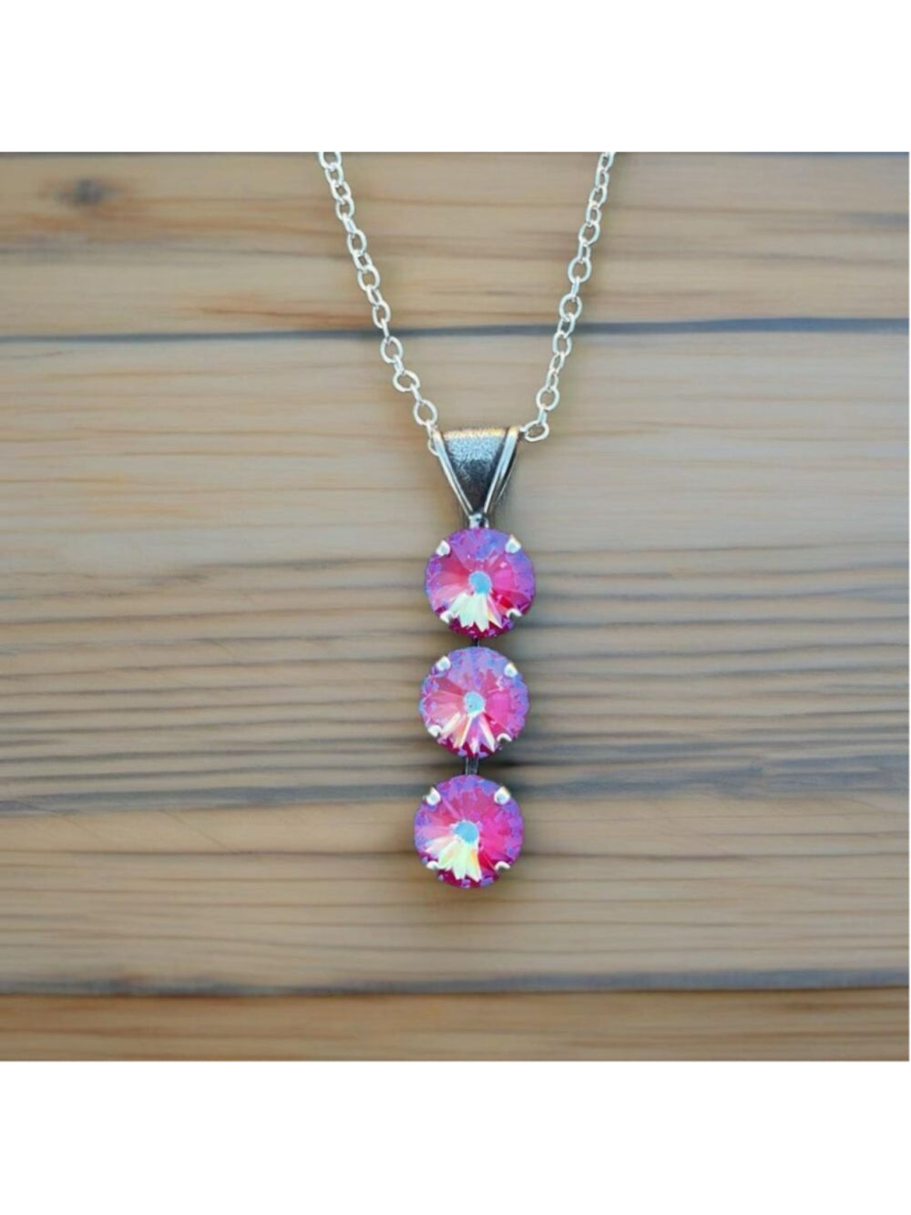 Handcrafted Necklace with Swarovski Crystal and Chain