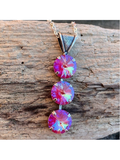 Handcrafted Necklace with Swarovski Crystal and Chain